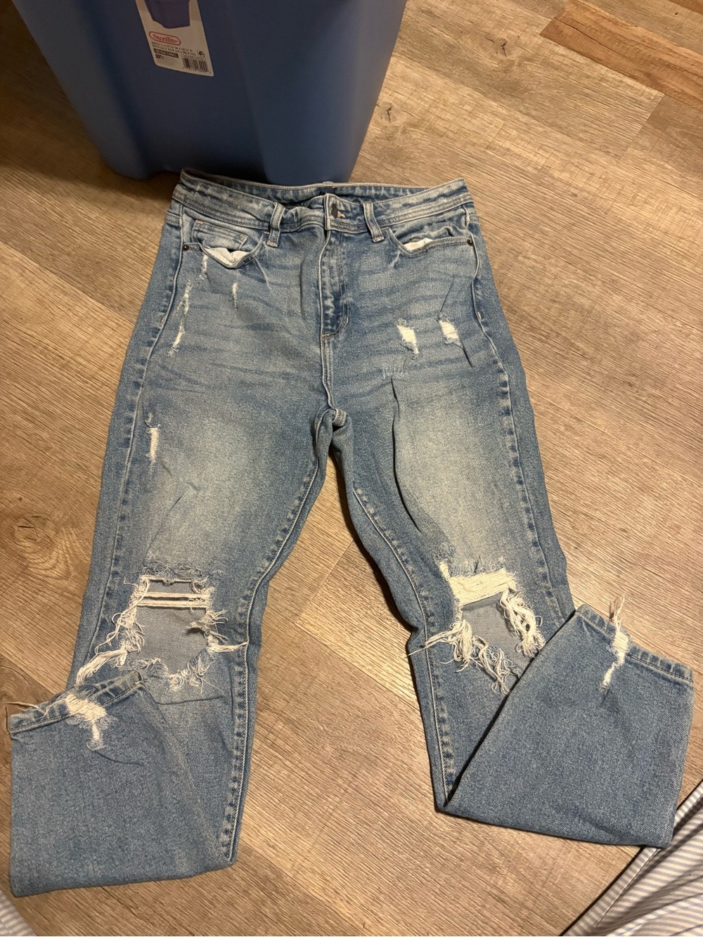 Windsor Light Blue Ripped Skinny Jeans